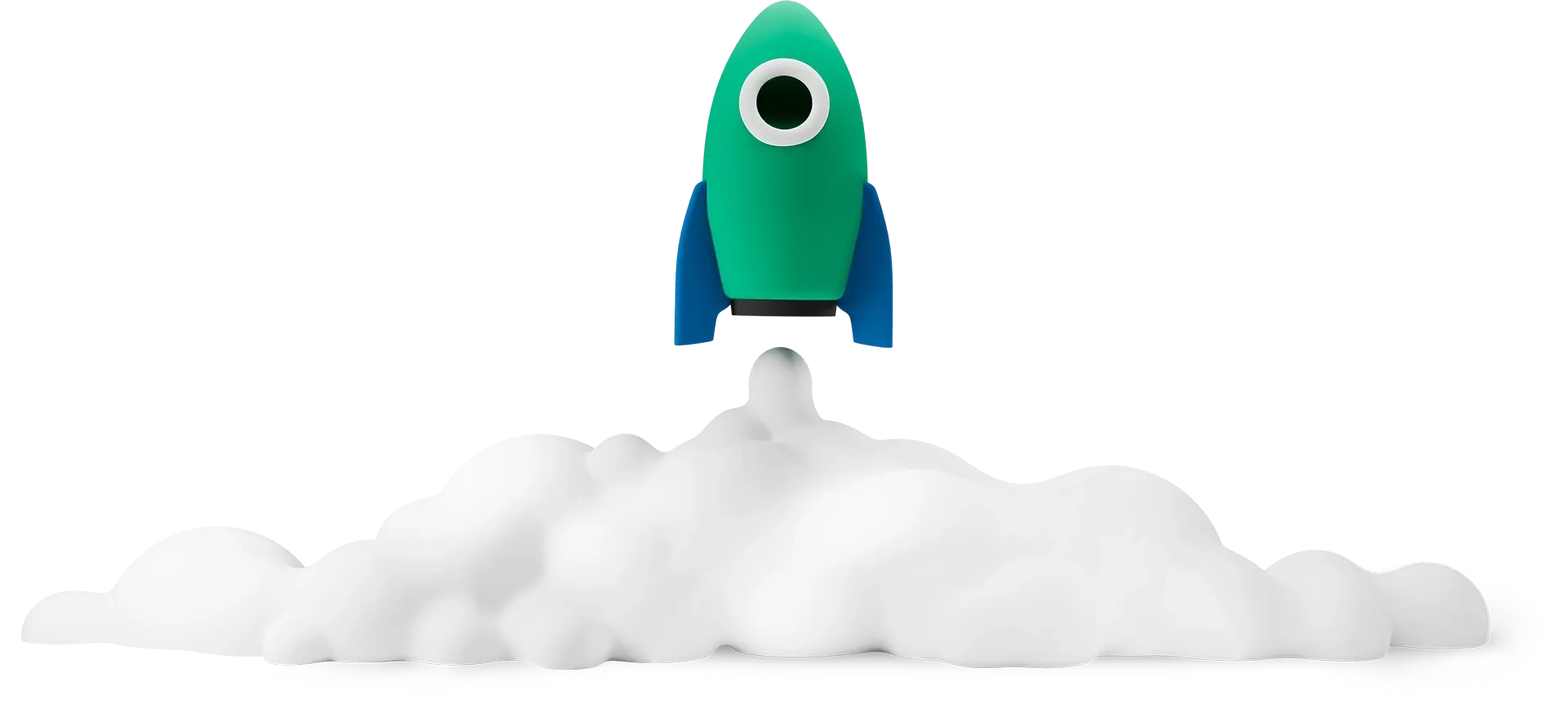 3D rocket illustration for booking a free discovery call about the Bill